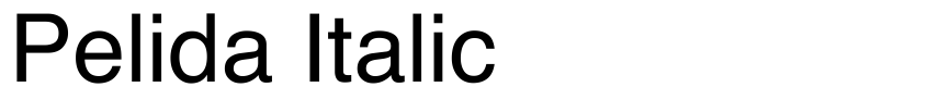Preview Pelida Italic