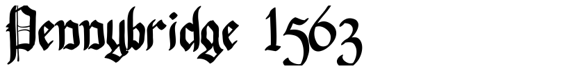 Font Pennybridge 1563 by Måns Grebäck