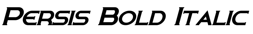 Preview Persis Bold Italic