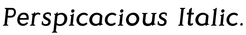 Preview Perspicacious Italic Medium
