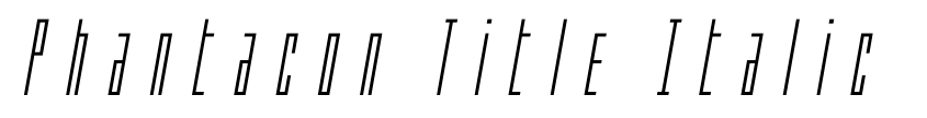 Preview Phantacon Title Italic