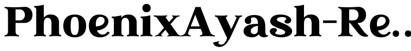 Preview PhoenixAyash-Regular
