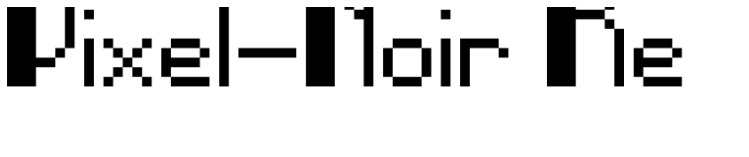 Font Pixel-Noir Regular by Unknown