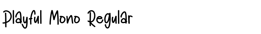 Preview Playful Mono Regular