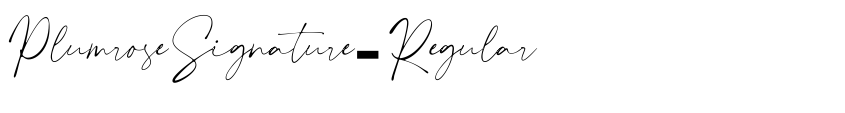 Preview PlumroseSignature-Regular