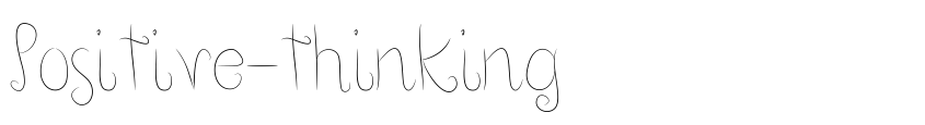 Font Positive-thinking by Unknown