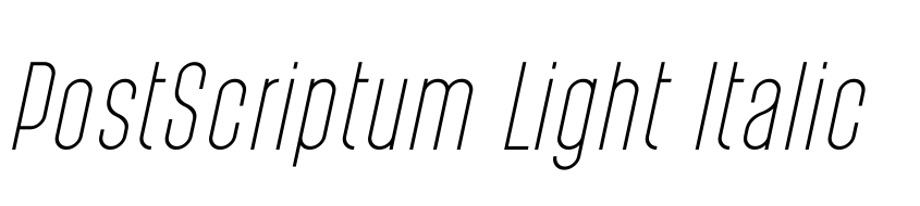 Preview PostScriptum Light Italic