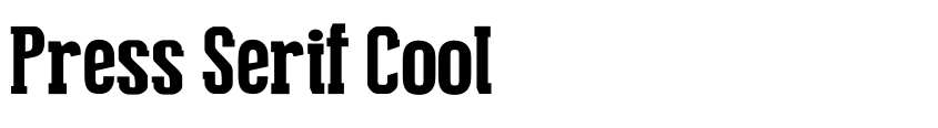 Font Press Serif Cool by Galdino Otten