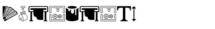 Font Printing by Woodcutter Manero