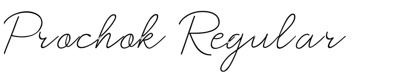 Font Prochok Regular by Unknown