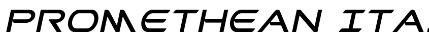Font Promethean Italic by Daniel Zadorozny