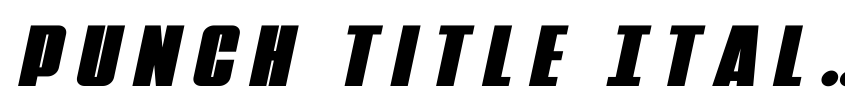 Preview Punch Title Italic
