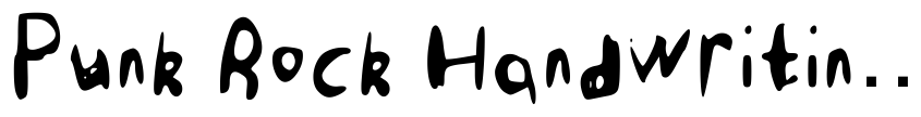Preview Punk Rock Handwriting Regular
