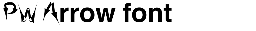 Preview PW Arrow font