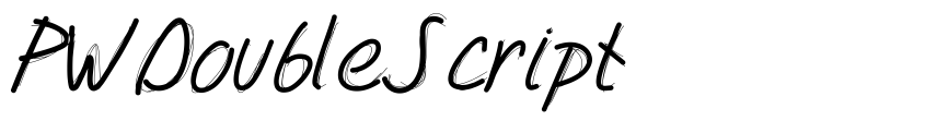 Font PWDoubleScript by Unknown