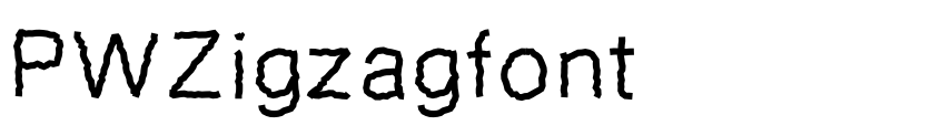 Preview PWZigzagfont