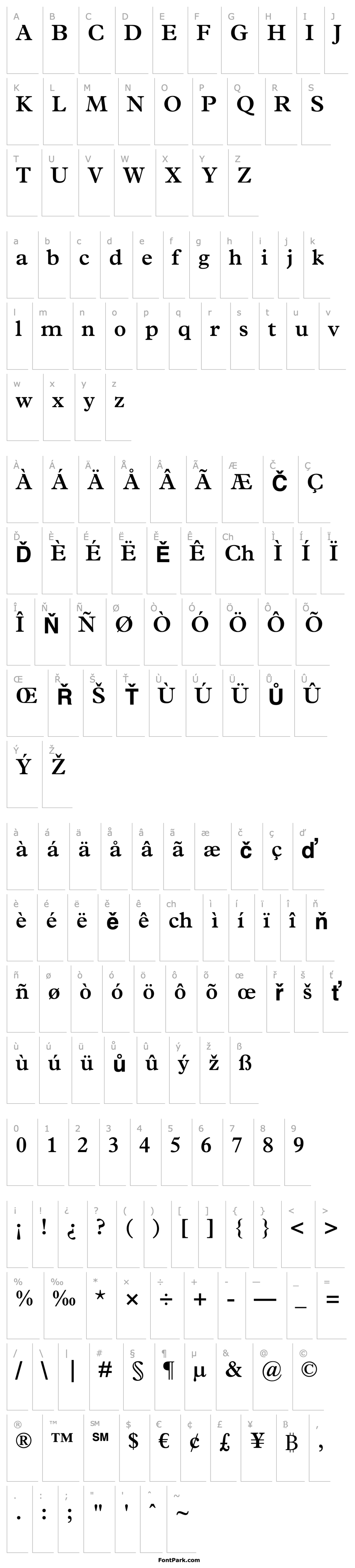 Overview Plantin-Semibold