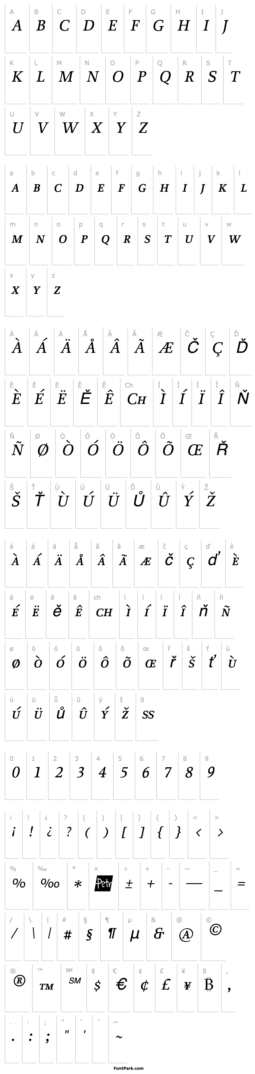 Přehled Proforma-MediumItalicSC