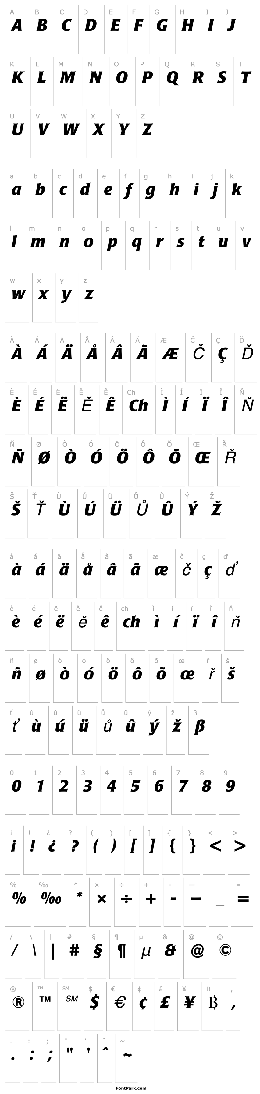 Přehled Poppl-Laudatio Bold Italic