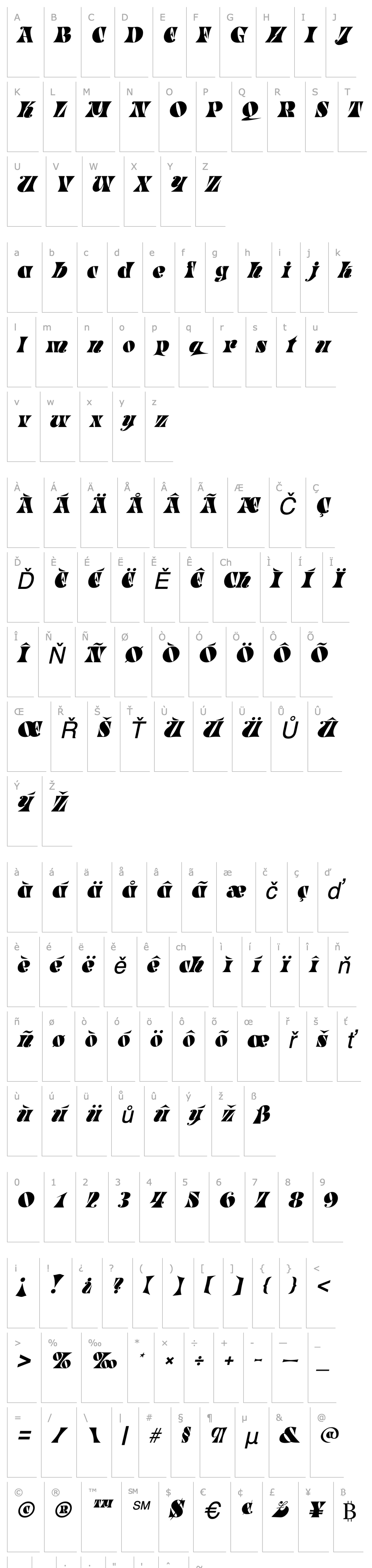 Přehled Parade Italic