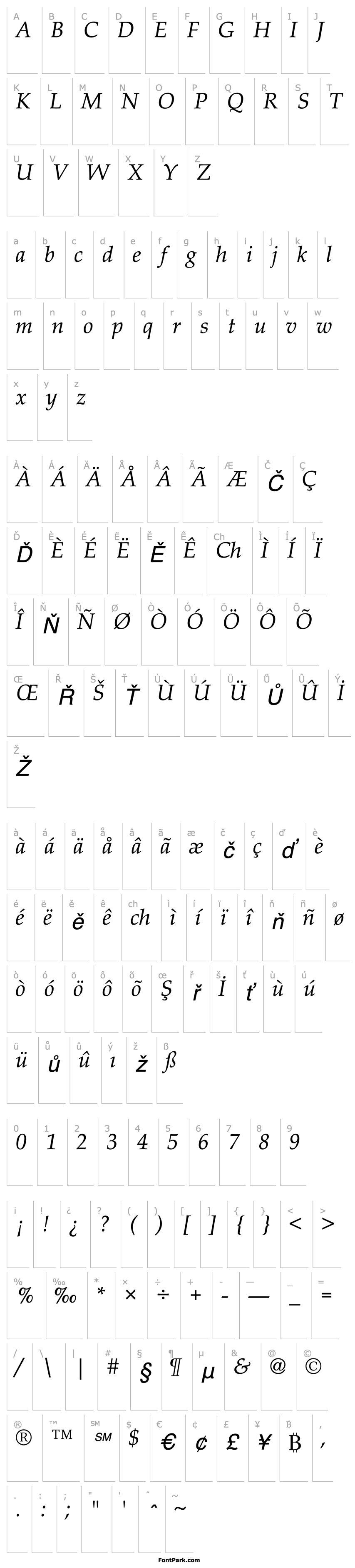 Overview Palacio Normal-Italic