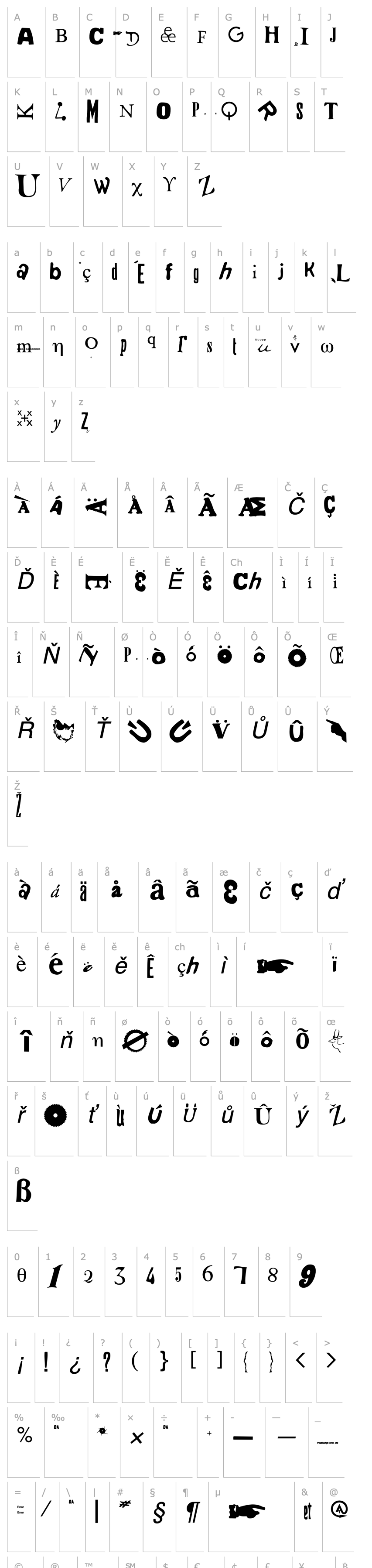 Overview P22 Dada UltraDemiBoldMediumObliqueCondensed