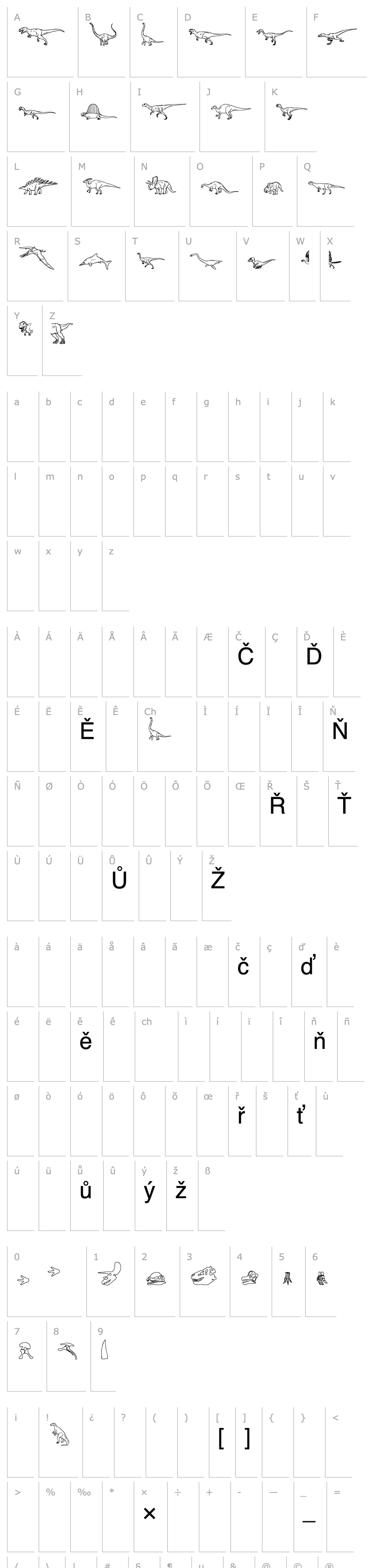 Overview P22 Dinosaur Outline