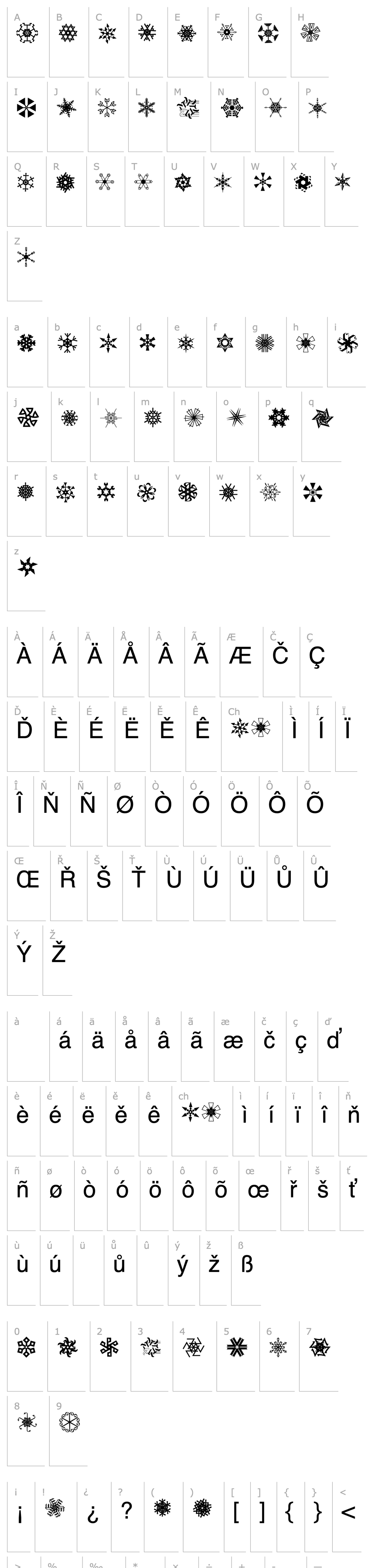 Overview P22 Snowflakes