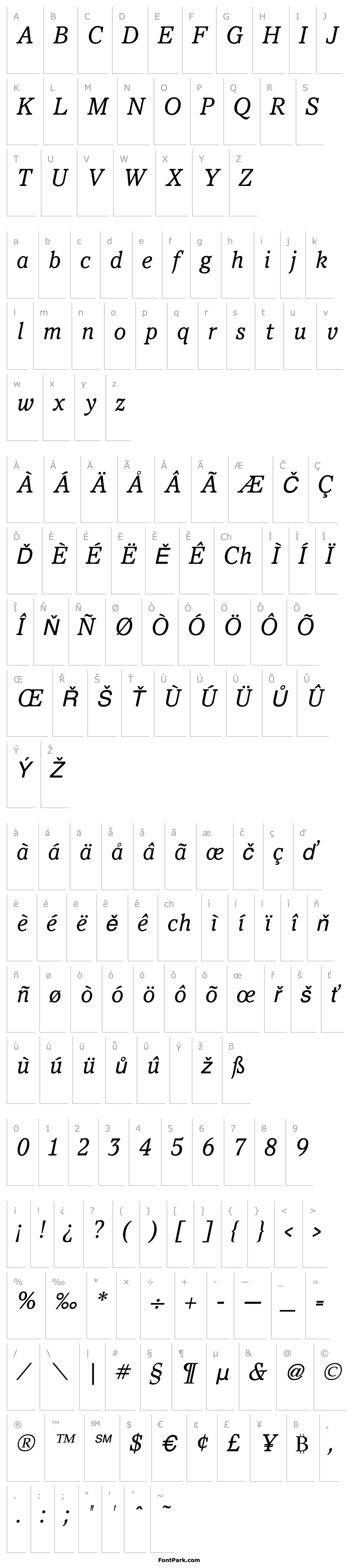 Overview Pacella Italic