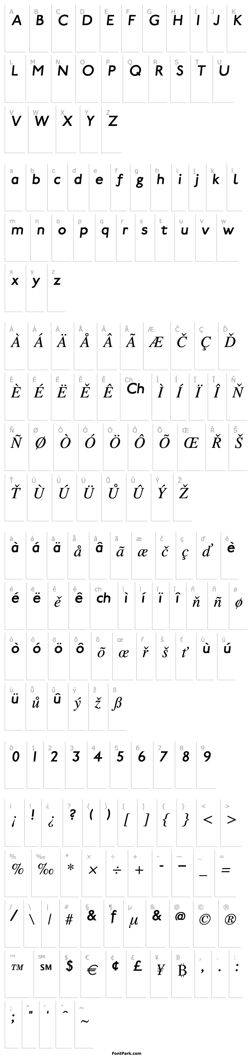 Overview Paddington Italic