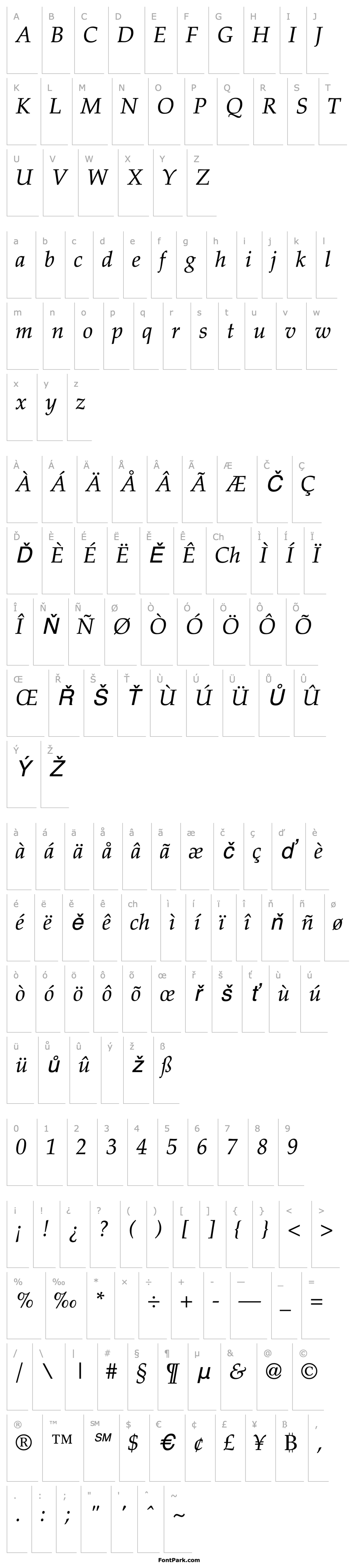 Overview Palatia Italic