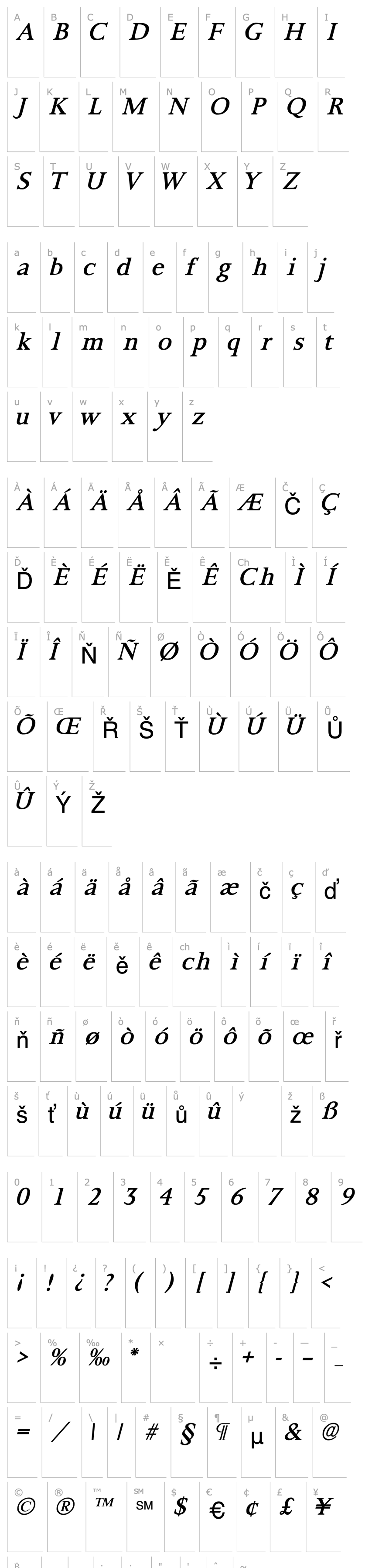 Overview Palermo SF Italic