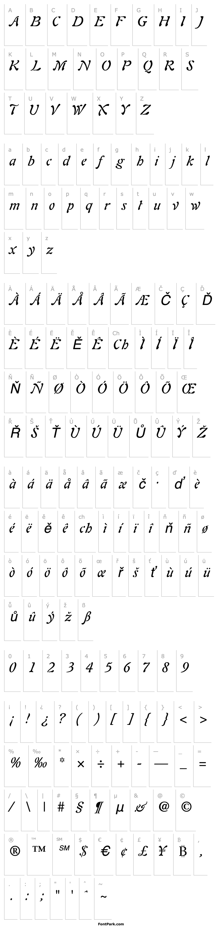 Overview PaletteSSK Italic