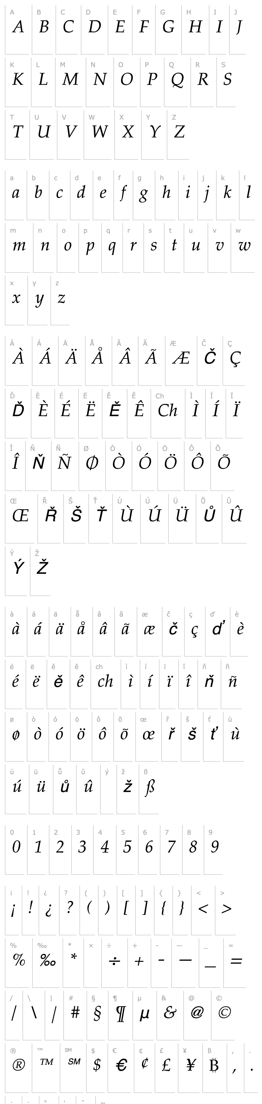 Overview Palladia Italic