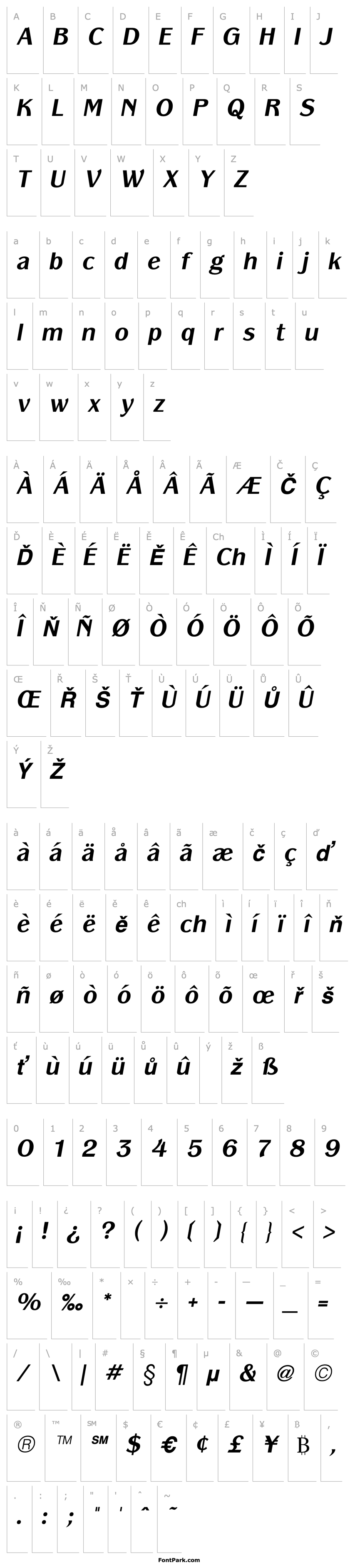 Overview Panache Bold Italic