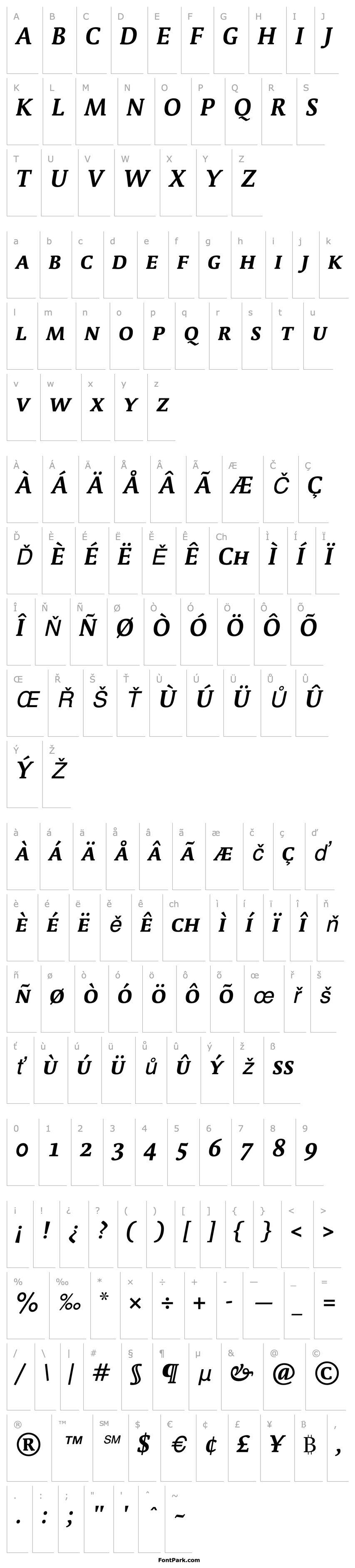 Overview Parable-BoldSCItalic