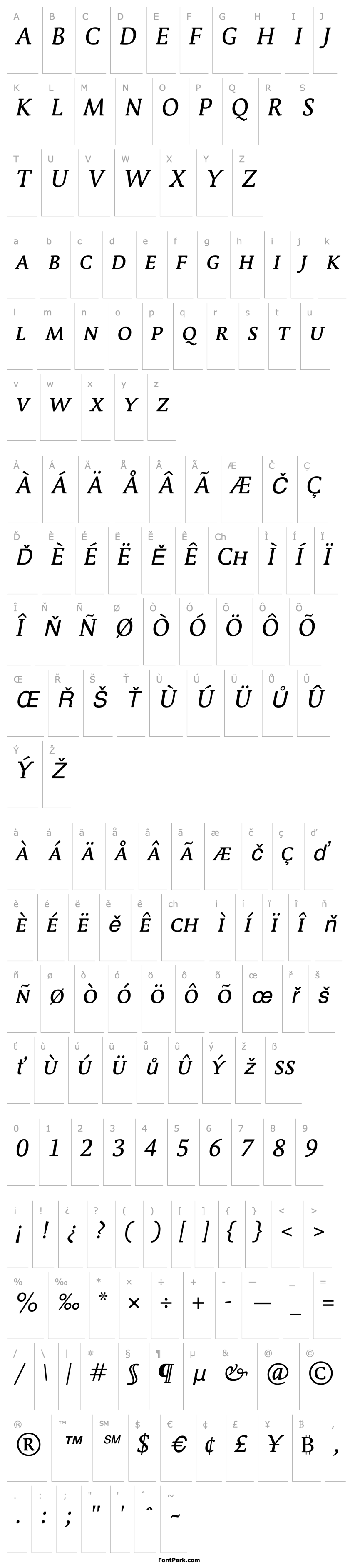 Přehled ParableLF-RegularSCItalic