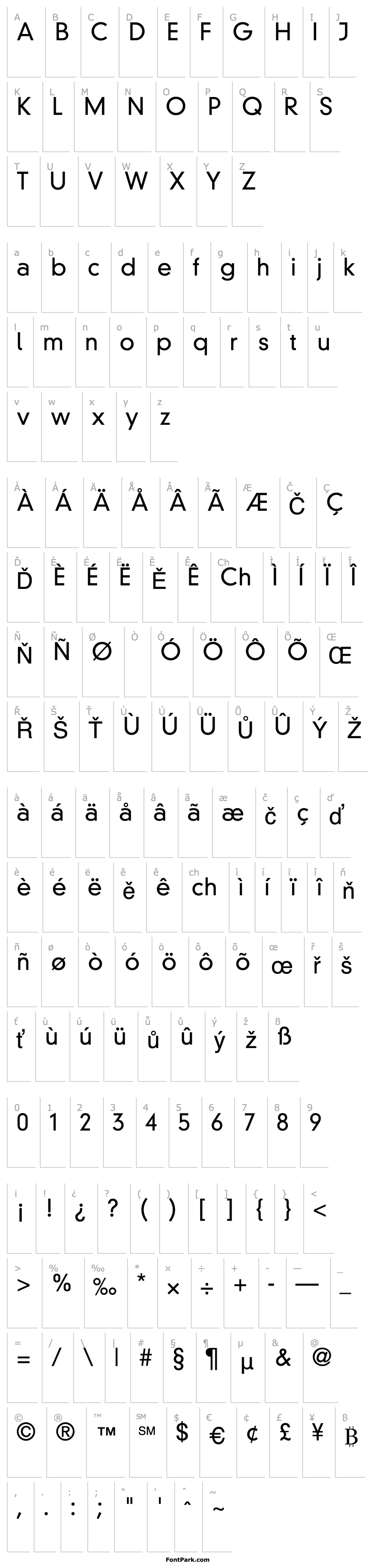 Přehled Parallax Grotesk Light SSi Light