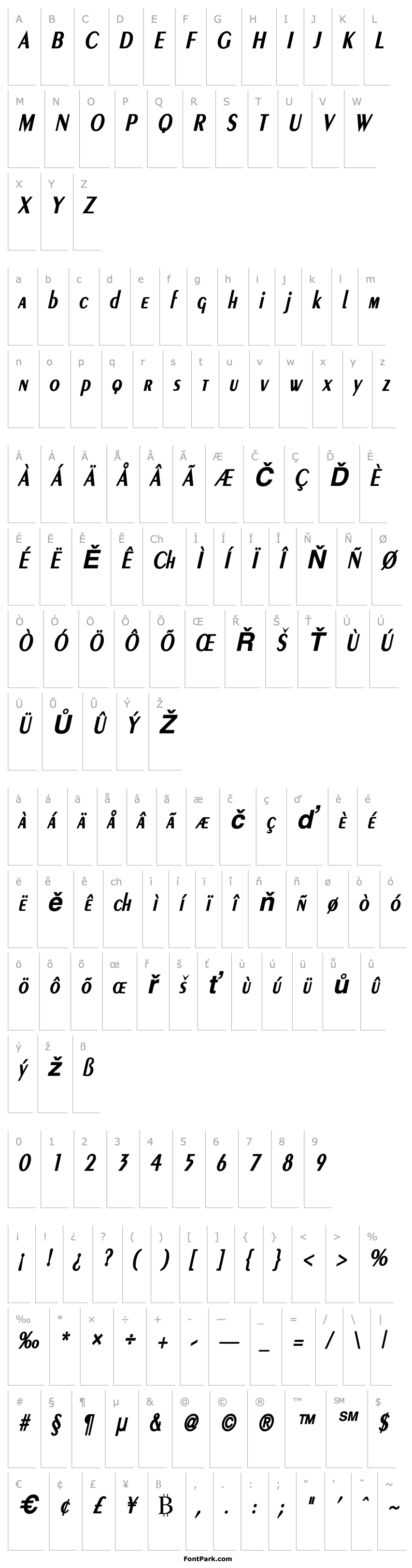 Overview Pare Condensed BoldItalic