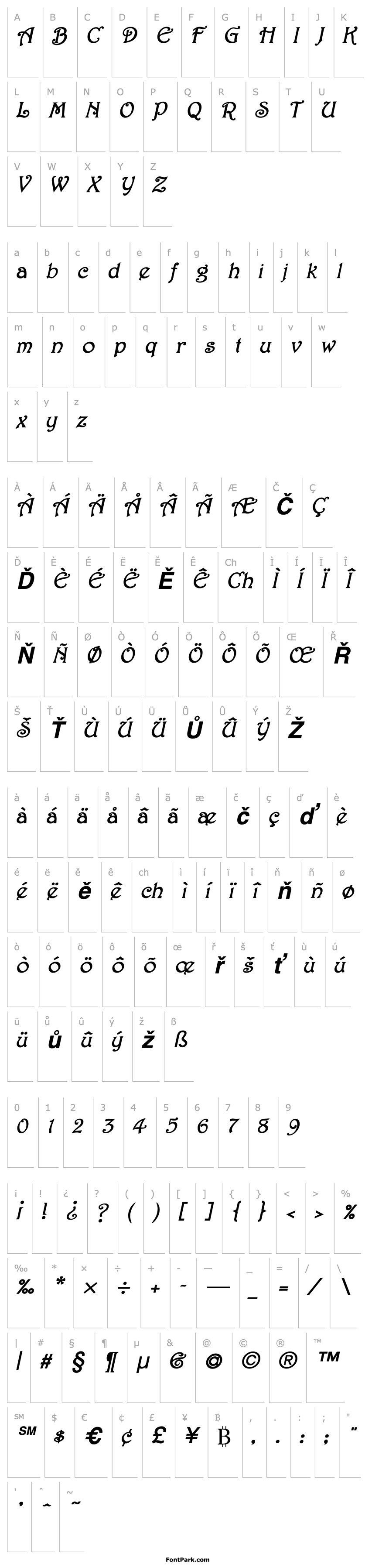 Overview Parisian  Bold Italic