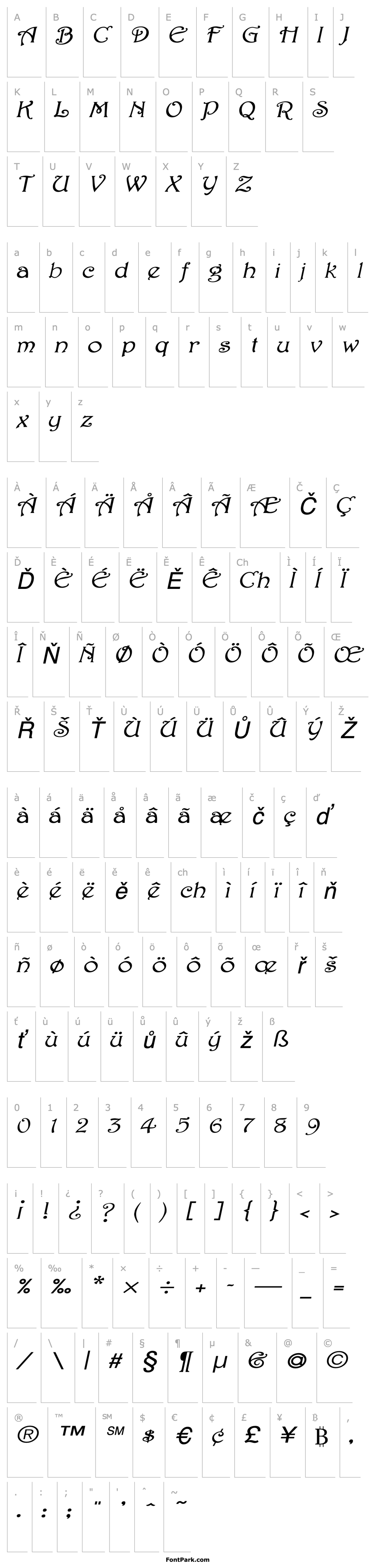 Overview Parisian-Extended Italic