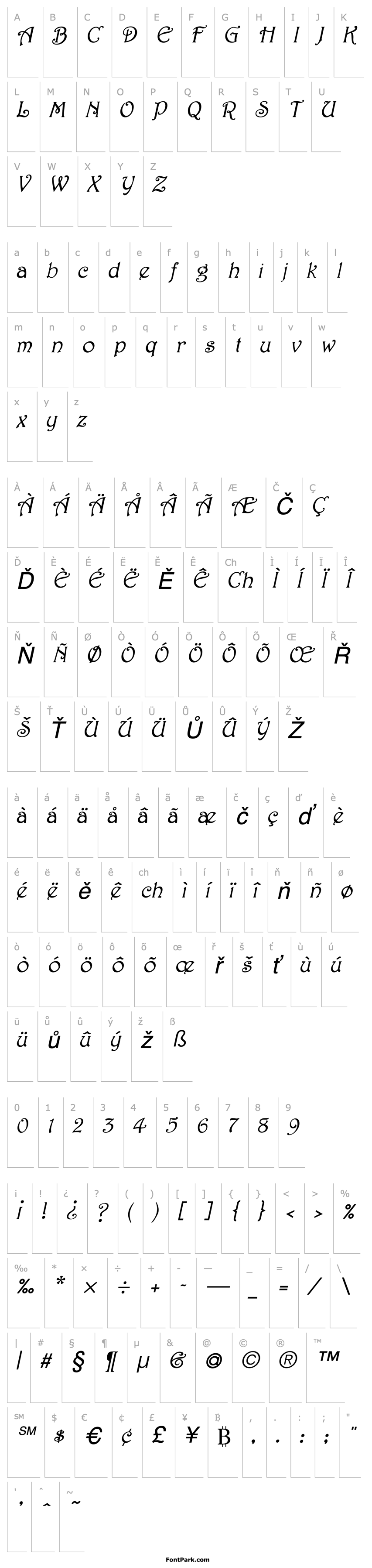 Overview Parisian  Italic