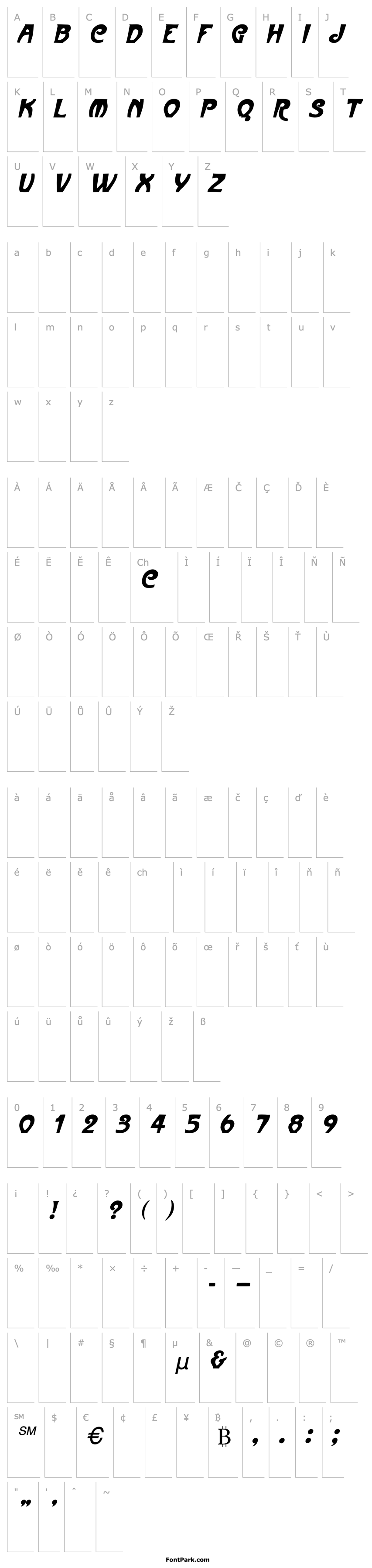 Overview ParisMetro Italic