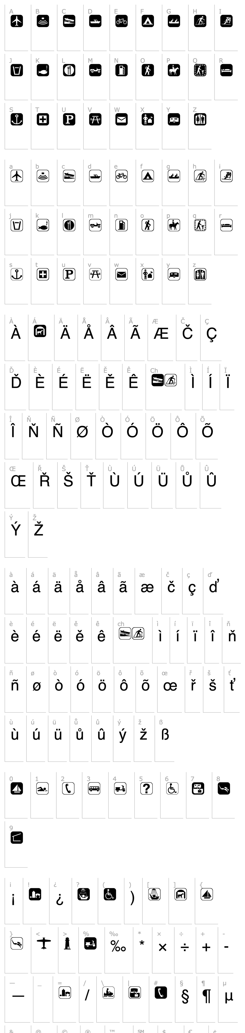 Overview Parksymbol-Regular