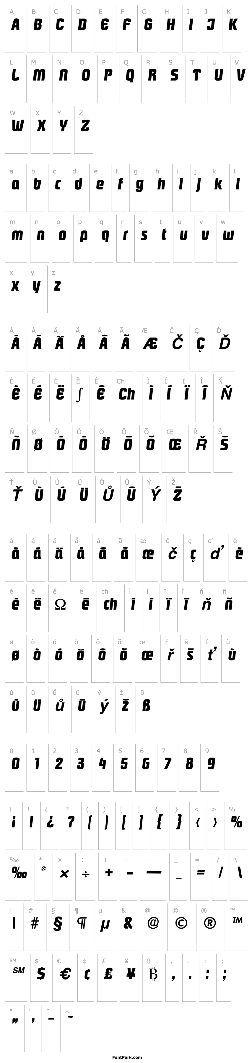 Overview Pasadena-Serial-ExtraBold-RegularItalic