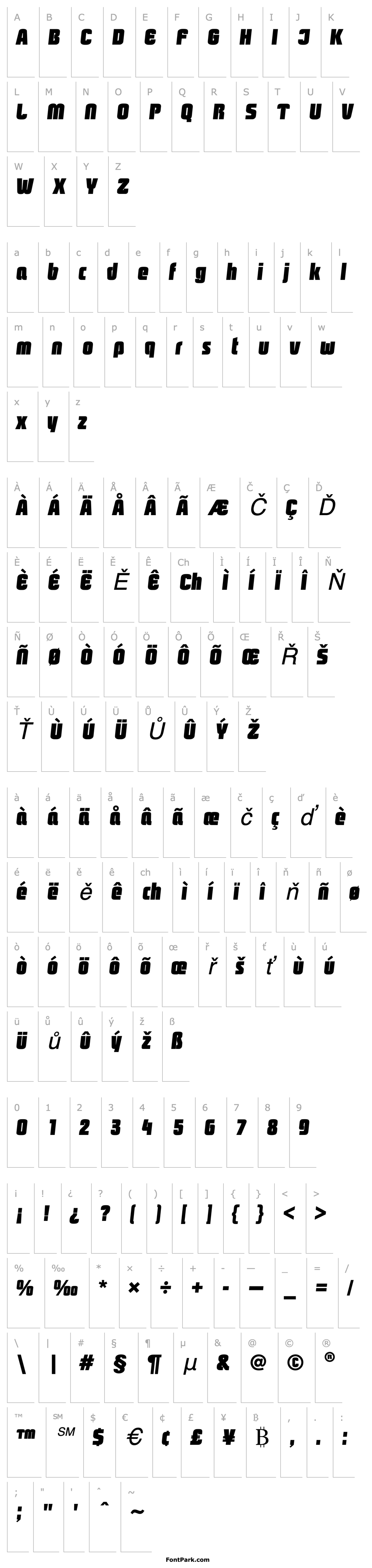 Overview PasadenaEF-HeavyItalic