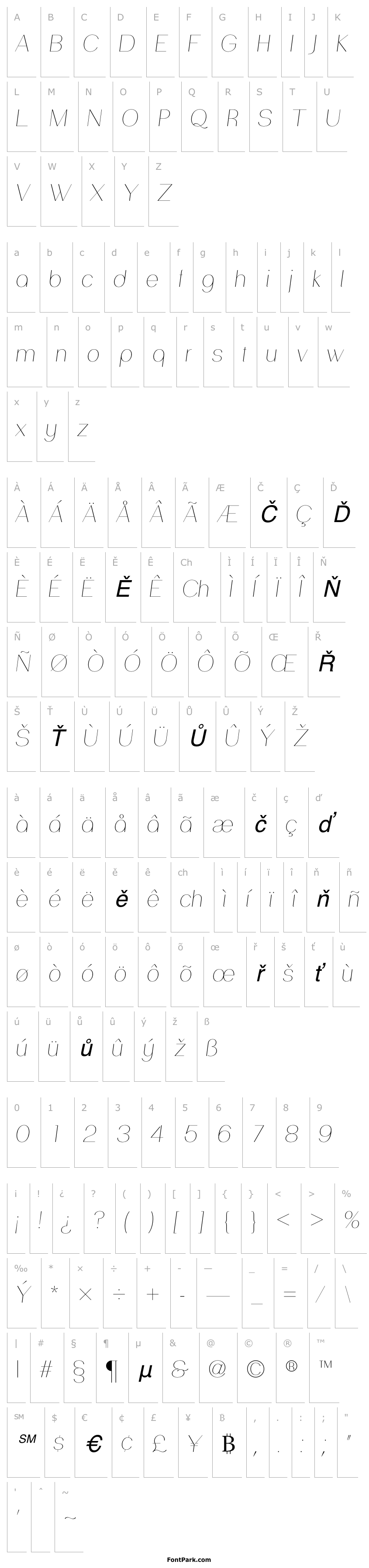 Overview PassionSansPDab-HairlineItalic