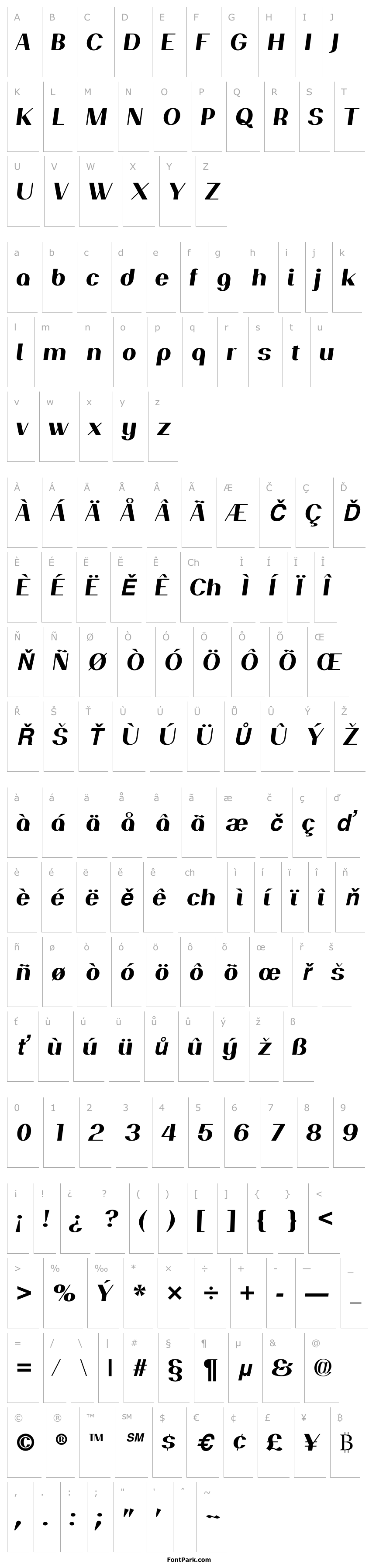 Overview PassionSansPDan-HeavyItalic