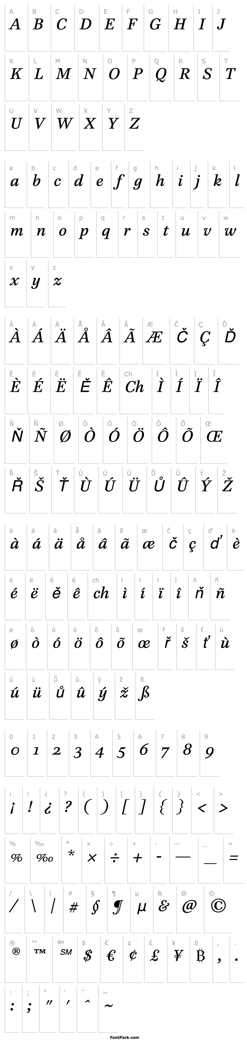 Overview PB12PS-Italic