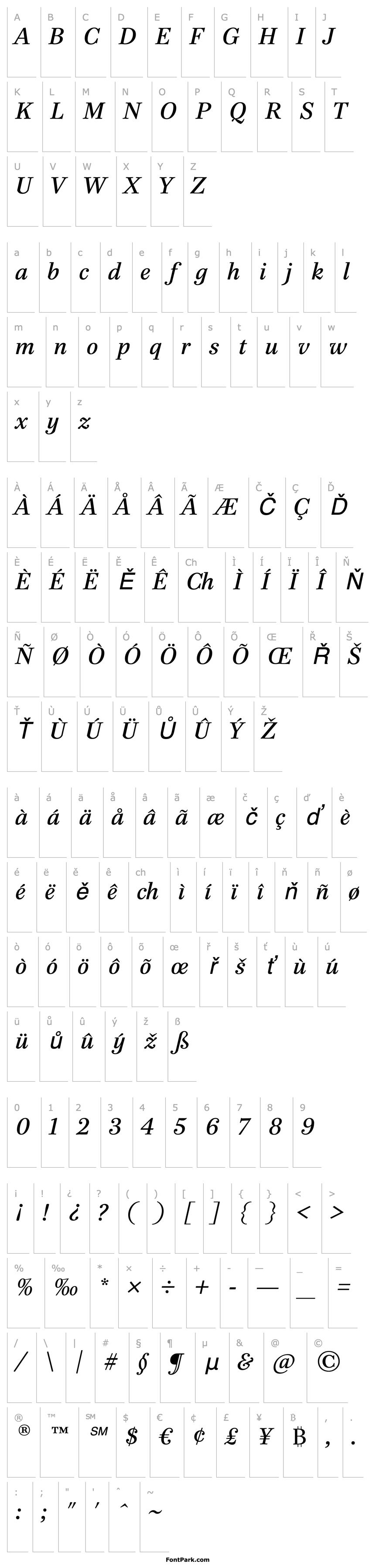 Overview PB24PS-Italic